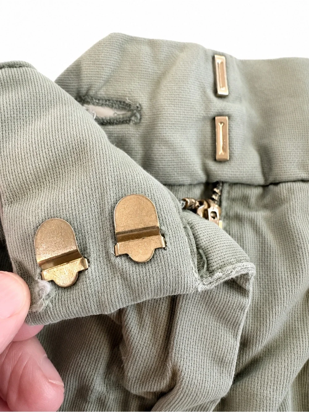 J.Crew Skimmer Pants Size 8 Olive Moss Green City Fit Stretch Chino